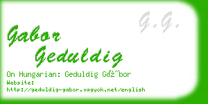 gabor geduldig business card